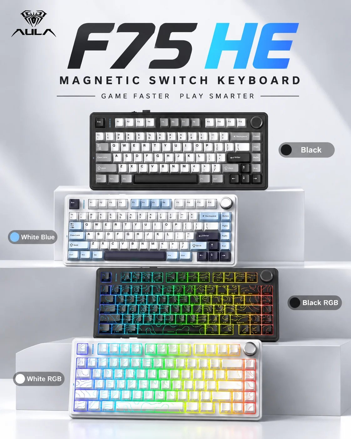 Gaming Keyboard Nearby - لوحة مفاتيح AULA F75 HE المغناطيسية